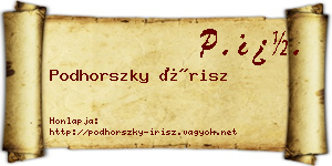 Podhorszky Írisz névjegykártya